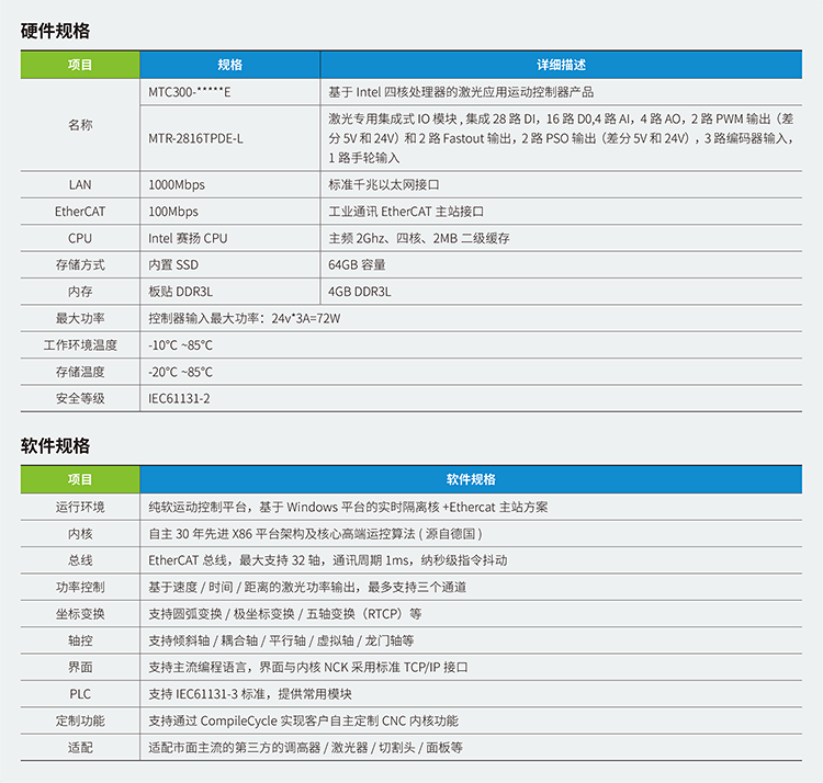 汇川CNC控制器MTC300激光切割控制器